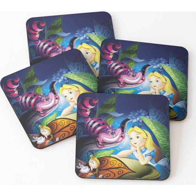 Leather Coasters Best Design For Custom Shower Curtain Case Phone Mask Pin Button Coaster Mug Etc Set of 4 / 4 x 4 inch