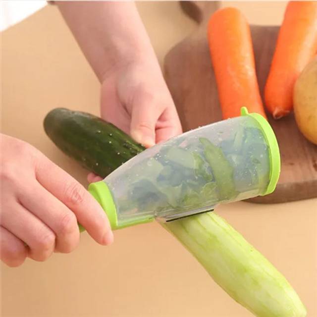 (Red) Vegetable Fruit Peeling with Storage Tube