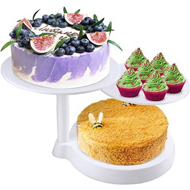 Cake Stands, Uten Cake Biscuit Fruit Stand - 3 Tier Tray White Presentation Stand for Wedding Birthday Cakes