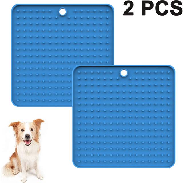 2pcs Dog and Cat Licking Pads, Premium Licking Pads with Suction Cups for Dog Anxiety, Slow Feeding Dog Bowls