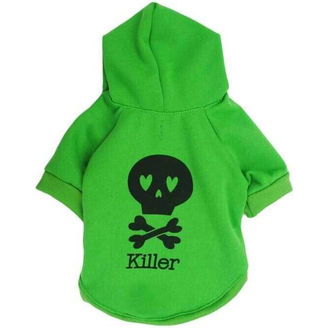 (Green, killer, S) Boy Dog Hoodie Male Pet Clothes Puppy Coat Jacket Sweater Clothing Size XS S M L