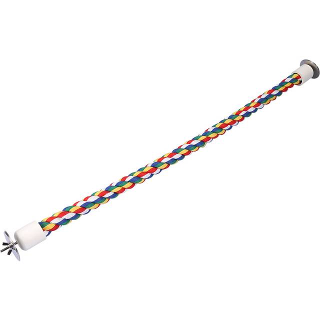 Bird Parrot Colorful Cotton Rope Standing Perch Bird Bungee Toy