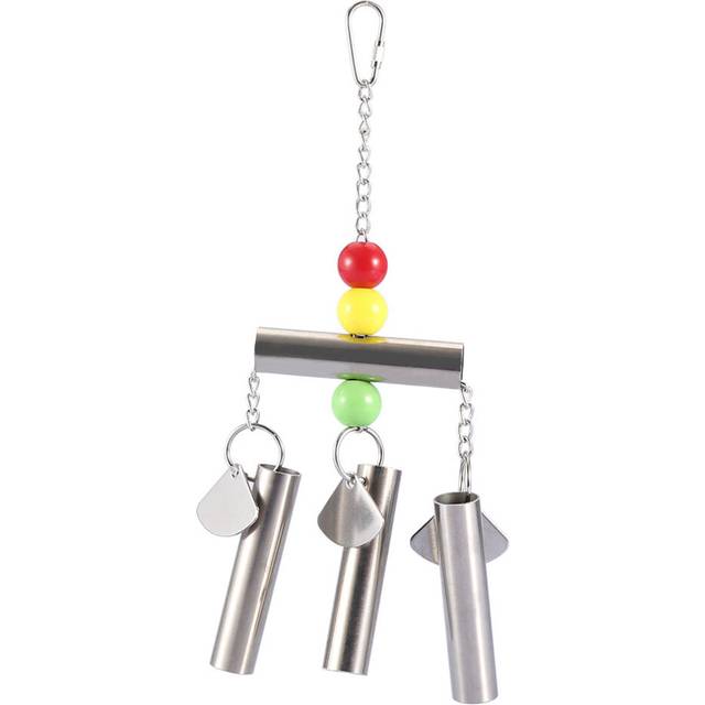 Stainless Steel Bell Toy for Birds Middle large Size Parrot Standing Toy Cage Decor