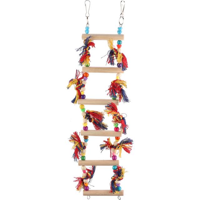 Parrot Toy Bird Chewing Toys Hanging Toy Parrot Ladder Stand Playing Toy