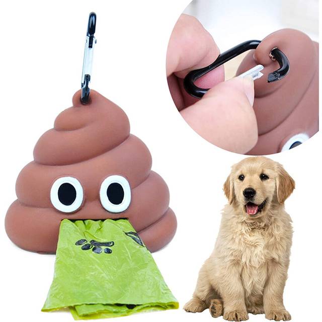 Dog Poop Bag Dog Poop Bag Holder Toilet Bag Dispenser Stool Shaped Garbage Bag Dispenser