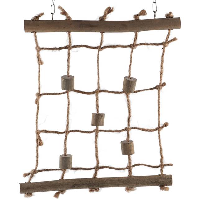 1Pc Cage Bird Parrot Toys Hemp Rope Climbing Ladder Birds Natural Interesting Sewing Toy