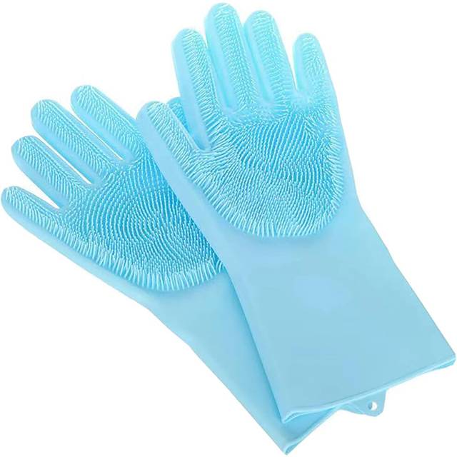 Pet Grooming Gloves - Silicone Hair Removal Gloves, Bathing And Massaging For Cats, Dogs & Horses