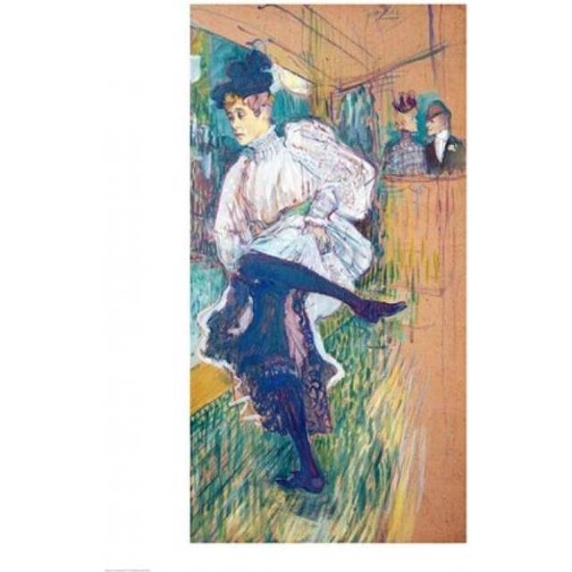 Jane Avril Dancing Poster Print by Henri De Toulouse-Lautrec - 18 x 24 in.
