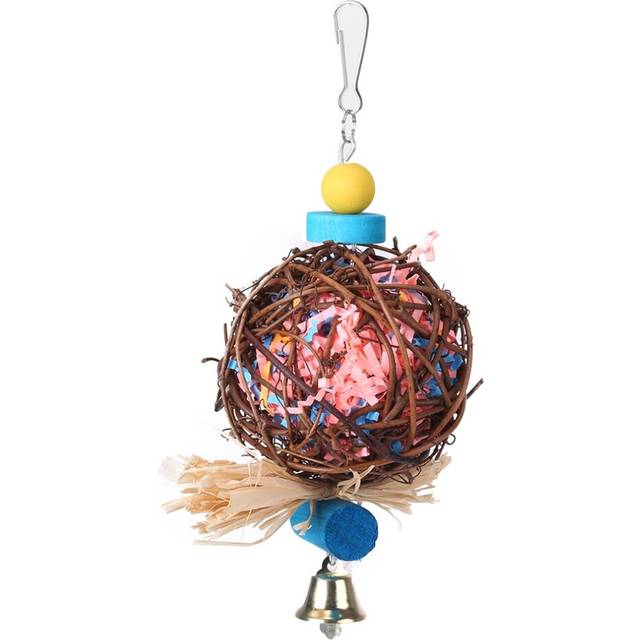 Hand made Parrot Bird Chewing Hanging Toys Cage Toy for Macaw Parakeet
