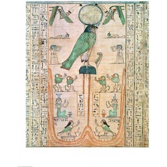 Adoration of The Rising Sun in The Form of The Falcon Re-Horakhty Poster Print - 24 x 36 in. - Large