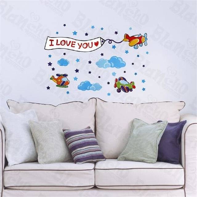 Little Helicopter - Hemu Wall Decals Stickers Appliques Home Decor