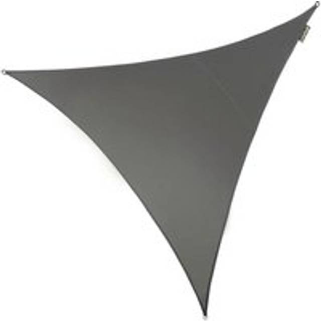 3.6m Triangle Waterproof Patio Sun Shade Canopy 98% UV Block Free Rope - Dark Grey - One Size
