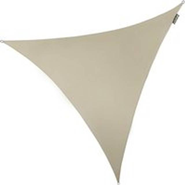 3.6m Triangle Waterproof Patio Sun Shade Canopy 98% UV Block Free Rope - Camel - One Size