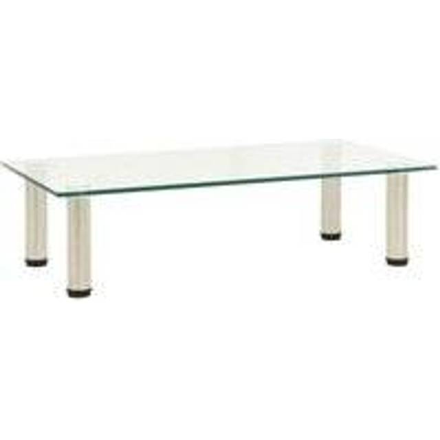 vidaXL Tv Stand Transparent 60x35x17 cm Tempered Glass, Multi