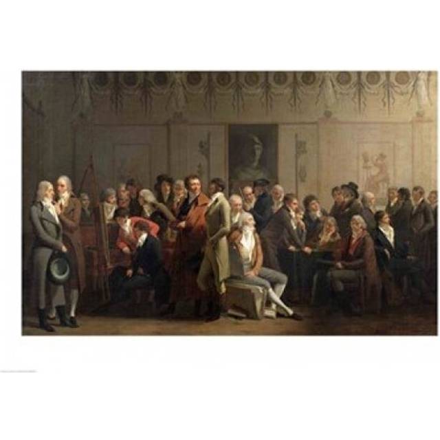 Reunion of Artists in The Studio of Isabey 1798 Poster Print by Louis-Leopold Boilly - 36 x 24 in. - Large