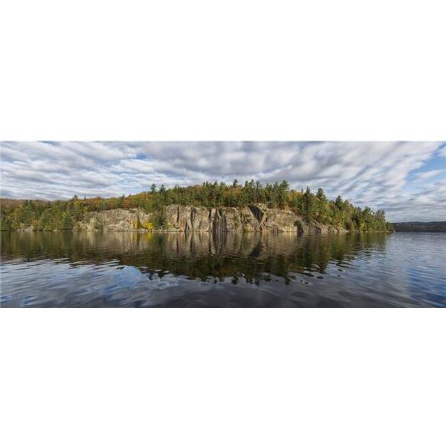 Panoramic View of The Cliffs in Rock Lake in Autumn Algonquin Park - Ontario Canada Poster Print - 44 x 16 in. - Large