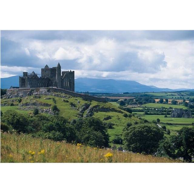 Rock of Cashel Co Tipperary Ireland - Landscape with The Rock of Cashel in The Distance Poster Print, Large - 36 x 24