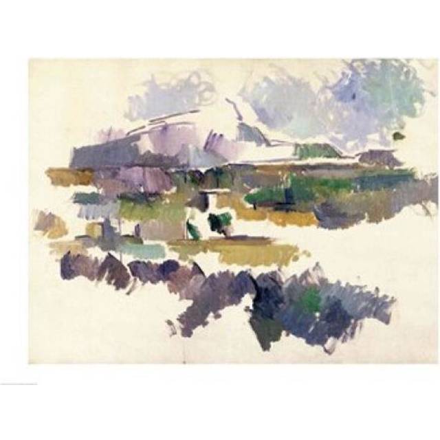 Montagne Sainte-Victoire Poster Print by Paul Cezanne - 24 x 18 in.