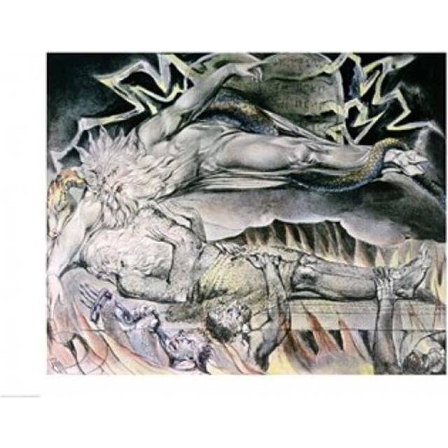 Illustrations of The Book of Job - Jobs Evil Dreams Poster Print by William Blake - 36 x 24 in. - Large