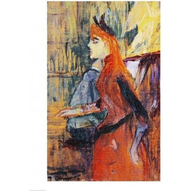 The Singing Lesson 1882 Poster Print by Henri De Toulouse-Lautrec - 24 x 36 in. - Large
