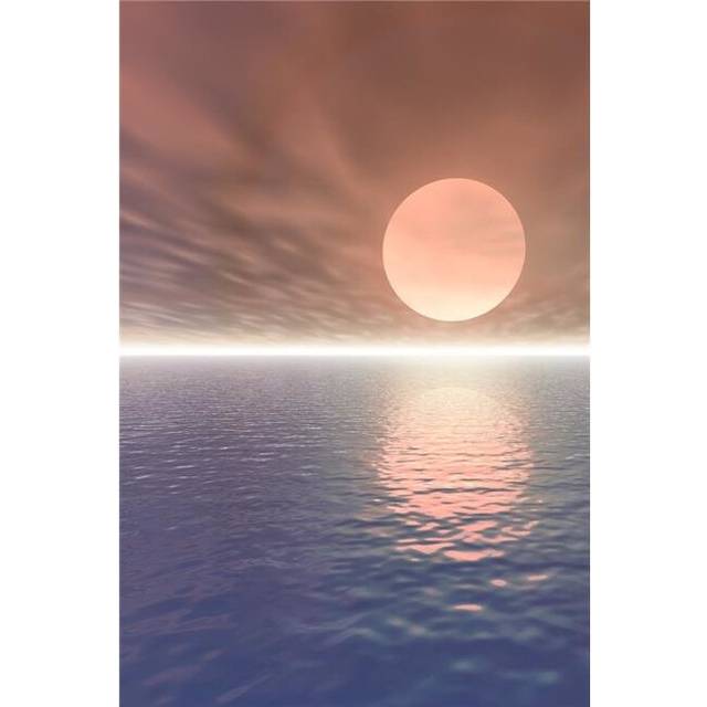 Illustrated Sun Over A Seascape Poster Print by Paul Sale, 26 x 40 - Large