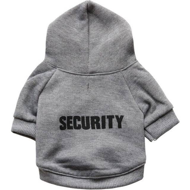 (Gray, security, XS) Boy Dog Hoodie Male Pet Clothes Puppy Coat Jacket Sweater Clothing Size XS S M L
