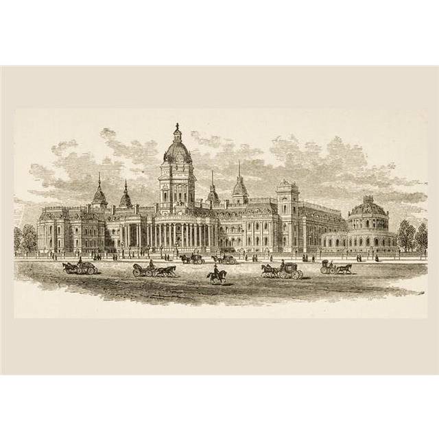 City Hall In San Francisco California In 1870S From American Pictures Drawn Poster Print, Large - 32 x 22