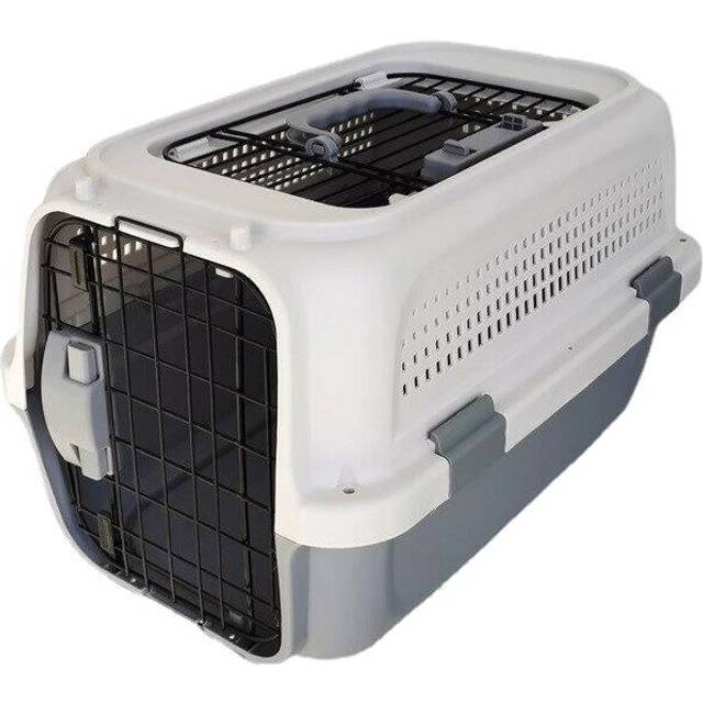 (Grey, Boeing air box) Pet Flight Case Transport Box Breathable Cat Dog Outdoor Travel Carrier