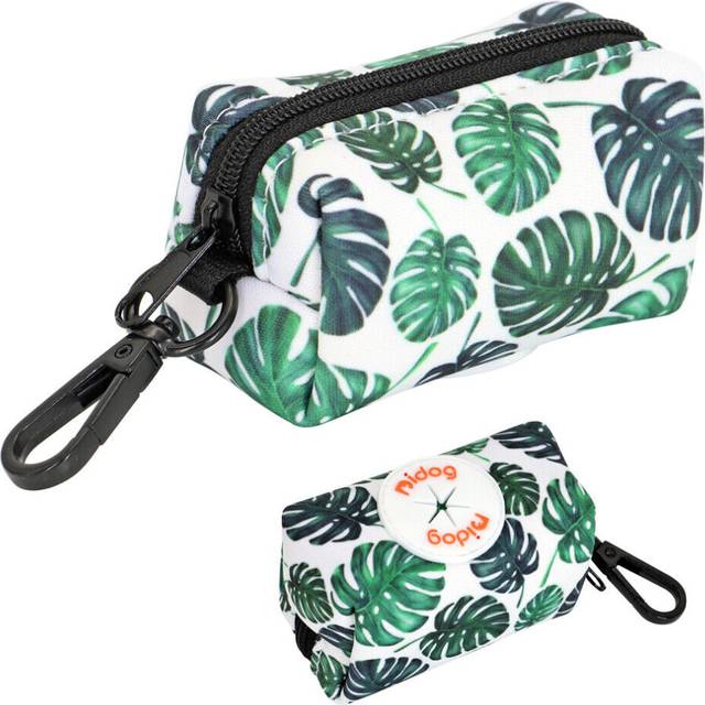 (Leaf) Dog Poop Bags Dispenser Waste Bag Holder Pick-up Pet Poo Garbage Case Leash Clip