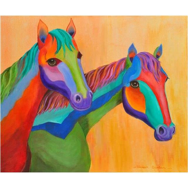 Horses of Color Poster Print by Vivian Dunbar - 24 x 20 in.