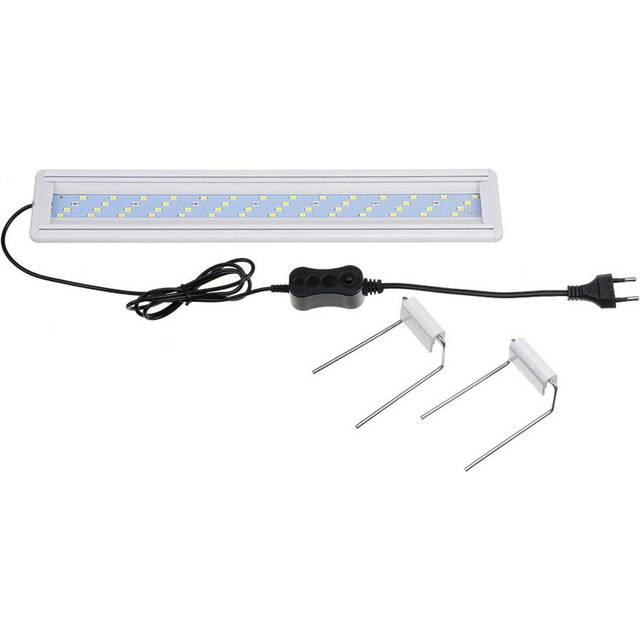 (EU Plug) 11W LED Fish Tank Light 40CM Aquarium Bracket Clip Light Aquarium Lighting Extendable Aquatic Plant Light for 40-50cm Fish Tank