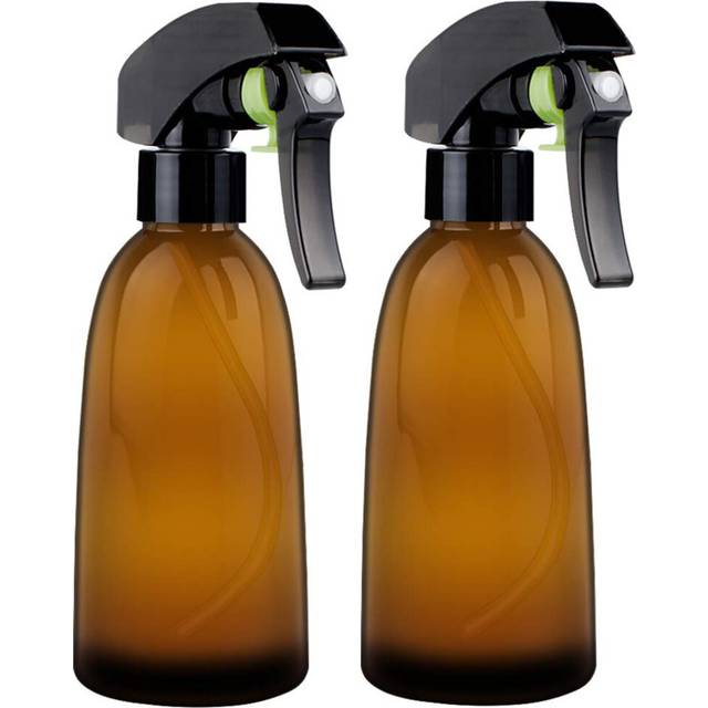 2 Pcs Empty Amber Spray Bottles, 7oz Refillable Container