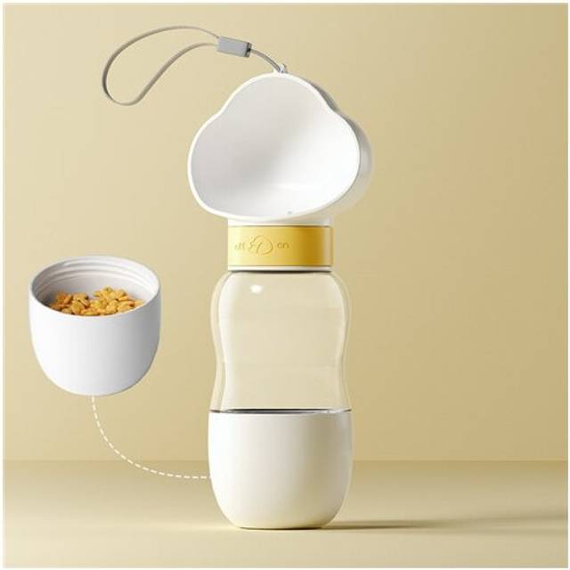 (White) Portable Pet Water Bowl for Dogs Outdoor