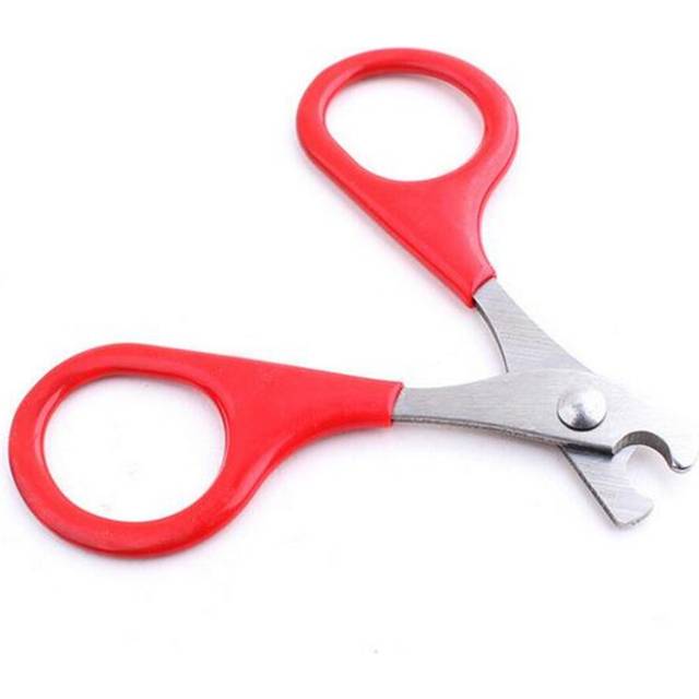 7 PCS Small Pet Nail Clipper Nail Scissors Pet Dog Cat Scissors Cutter(Red)