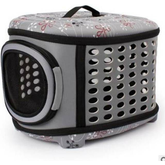 (Black) Pet Carrier Bag Cat Dog Breathable Double Shoulder Backpack Travel Outdoor