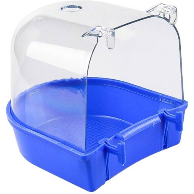 Parrot Bath Box Small Bird Bath for Cage Bathing Tub for Small Pet Birds Canary Cage Supplies Accessories Easy to Hang