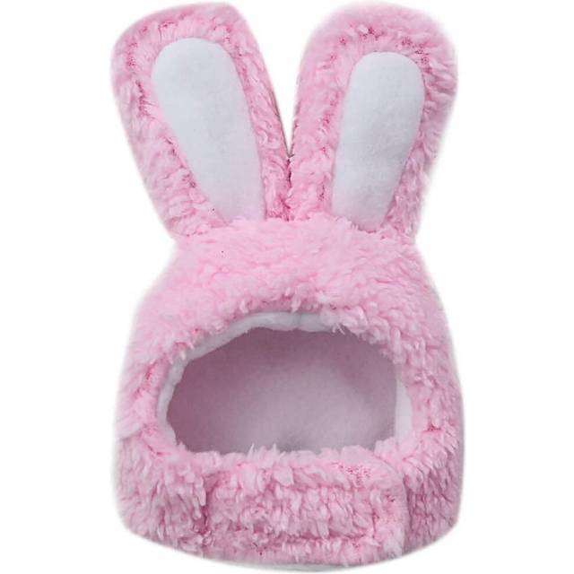 Easter Cute Costume Bunny Rabbit Hat with Ears for Cats & Small Dogs Party Pet Accessory Headwear 1PC (Pink, One Size)