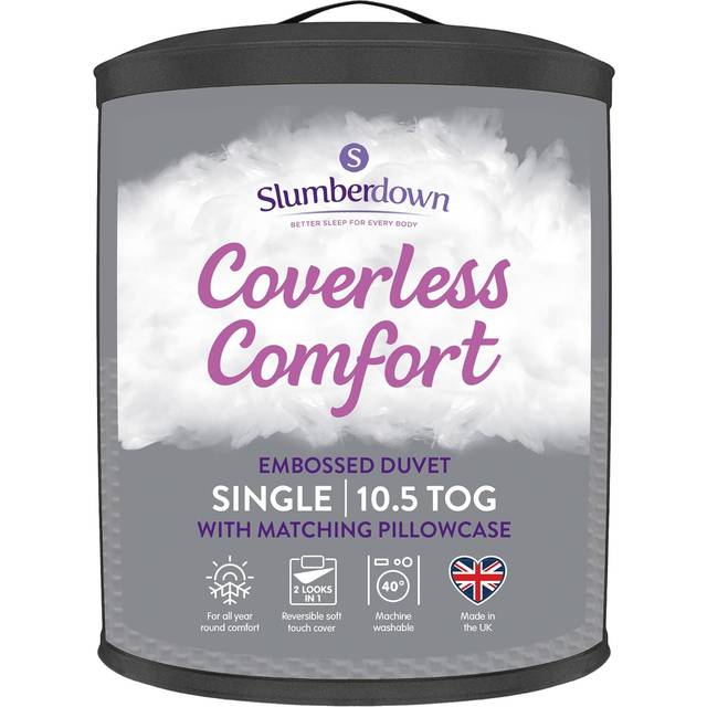 Coverless Comfort Printed Embossed Waffle 10.5 Tog Duvet - Multi - Single