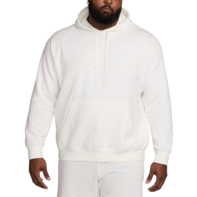 Nike Långärmad topp med huva M NSW Club huvtröja Bb, Sail/Sail/Vit, BV2654-134, XL