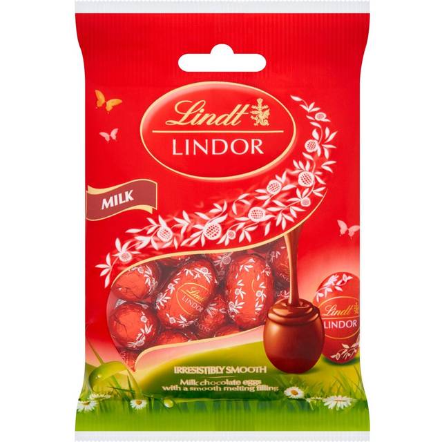 Lindt Lindor Milk Chocolate Easter Mini Eggs Bag 80g