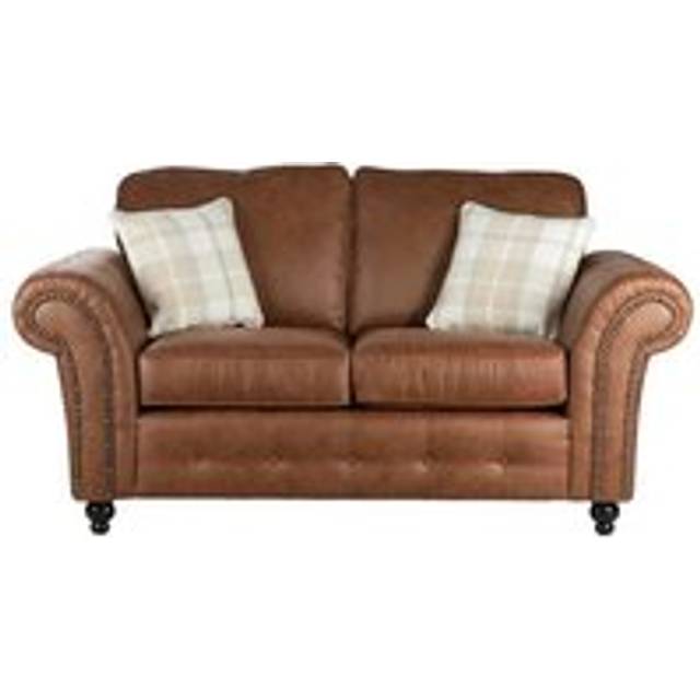 (Tan, 2 Seater) Oakley Suede Fabric Sofas