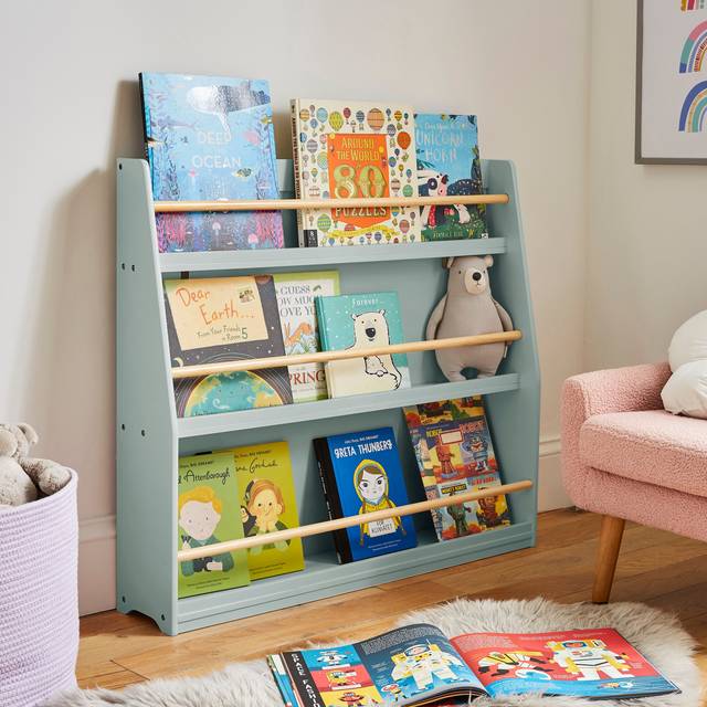 Kids Harley Wide Bookcase - Sage