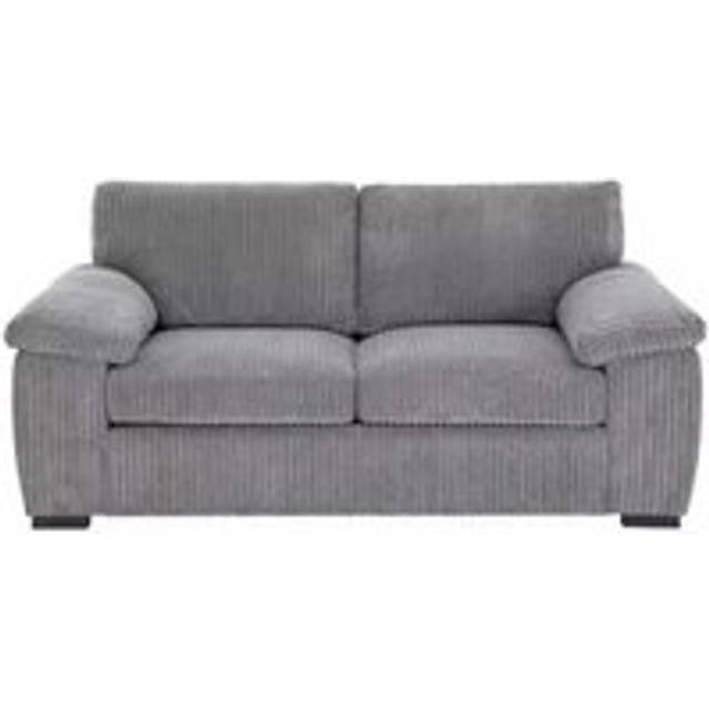 Luxury Life Amalfi Jumbo Cord 2 Seater Fabric Sofa In Grey, Grey