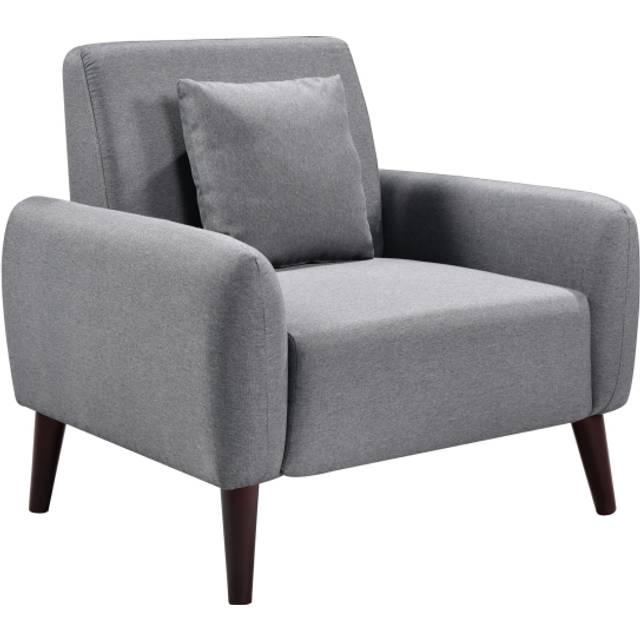 (Chair Only) Grey Linen Sofa Set 3 Seater Sofa 2 Seater Sofa And Chair