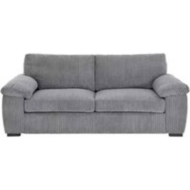 Luxury Life Amalfi Jumbo Cord 3 Seater Fabric Sofa In Grey, Grey
