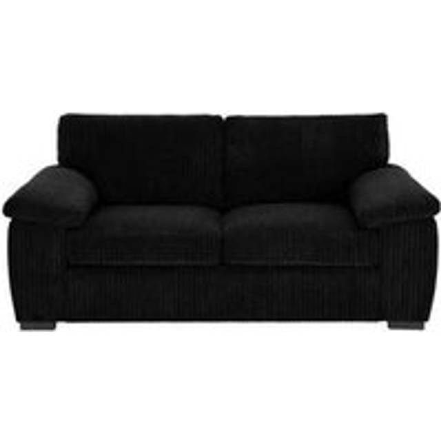 Luxury Life Amalfi Jumbo Cord 2 Seater Fabric Sofa In Black, Black