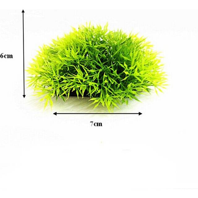 (Yellow) Artificial Grass Aquarium Decor Water Weeds Ornament Plant Fish Tank Decorations & Ornaments