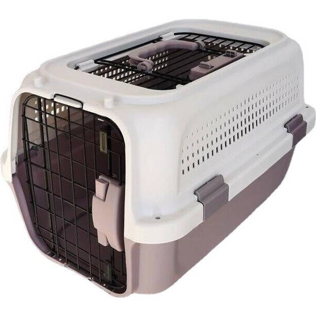 (Purple, Boeing air box) Pet Flight Case Transport Box Breathable Cat Dog Outdoor Travel Carrier