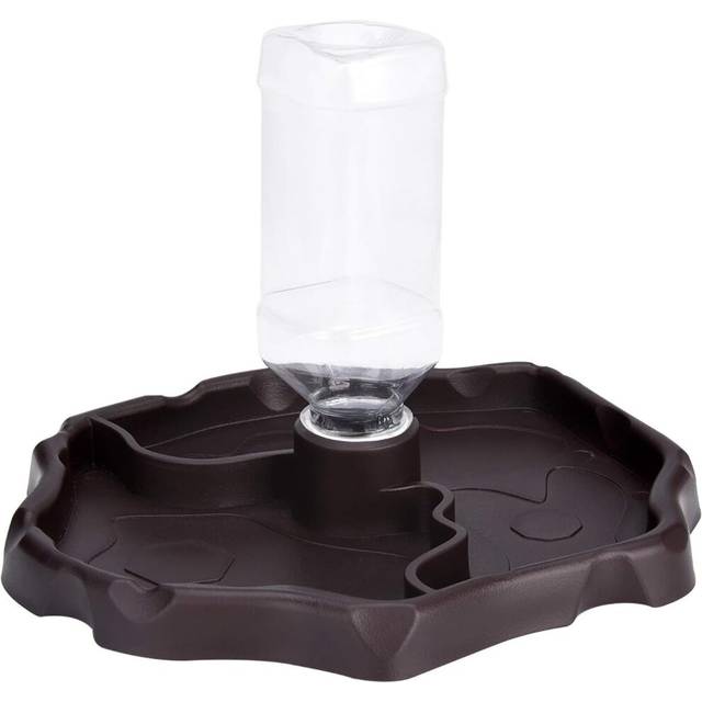 Reptile Water Bottle, Turtle Automatic Feeder Drinker Food And Water Bowl Pet Dispenser Bottle Feeding Tray