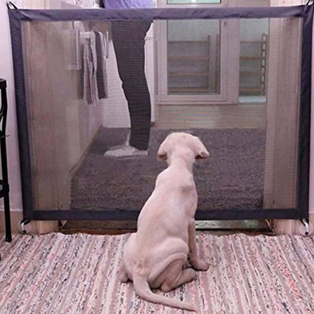 Pet Safety Enclosure, Portable Folding Safe Guard-186*72Cm Dog Barrier Mesh